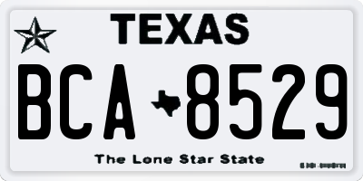 TX license plate BCA8529