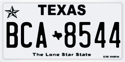 TX license plate BCA8544