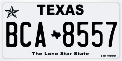TX license plate BCA8557