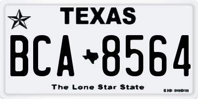 TX license plate BCA8564