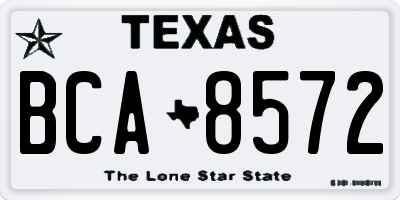TX license plate BCA8572