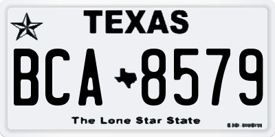 TX license plate BCA8579