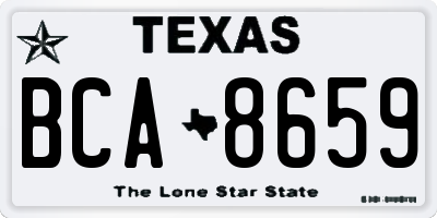 TX license plate BCA8659