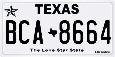 TX license plate BCA8664