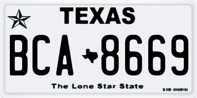 TX license plate BCA8669