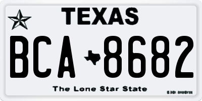 TX license plate BCA8682