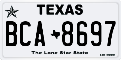 TX license plate BCA8697