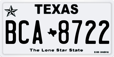 TX license plate BCA8722