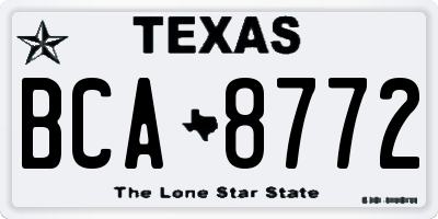 TX license plate BCA8772