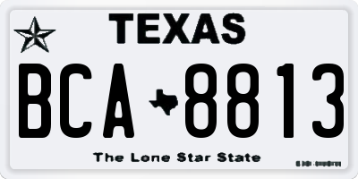 TX license plate BCA8813