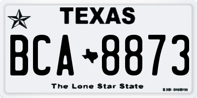 TX license plate BCA8873