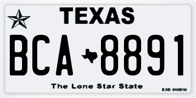 TX license plate BCA8891