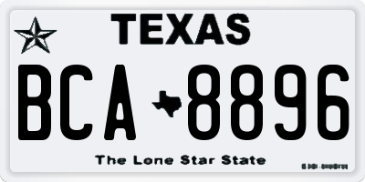 TX license plate BCA8896