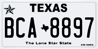 TX license plate BCA8897