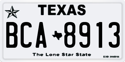 TX license plate BCA8913