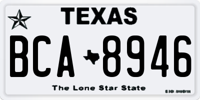 TX license plate BCA8946