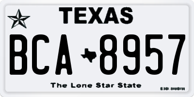 TX license plate BCA8957