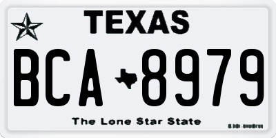 TX license plate BCA8979