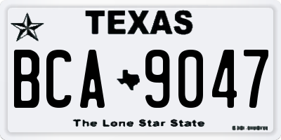 TX license plate BCA9047