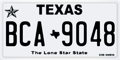 TX license plate BCA9048