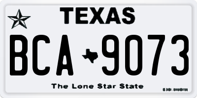 TX license plate BCA9073