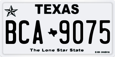 TX license plate BCA9075