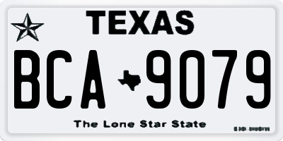 TX license plate BCA9079