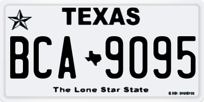 TX license plate BCA9095