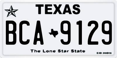 TX license plate BCA9129