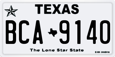 TX license plate BCA9140