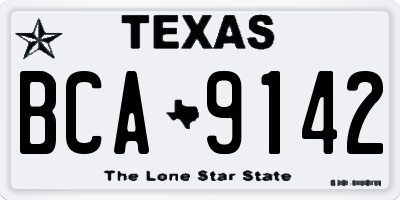 TX license plate BCA9142