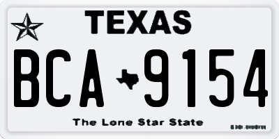 TX license plate BCA9154