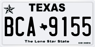 TX license plate BCA9155