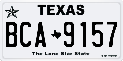 TX license plate BCA9157