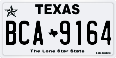 TX license plate BCA9164