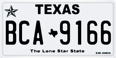 TX license plate BCA9166