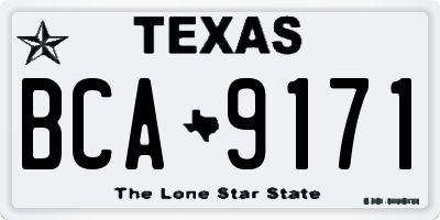 TX license plate BCA9171