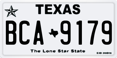 TX license plate BCA9179
