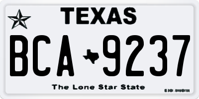 TX license plate BCA9237