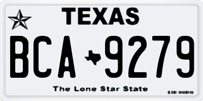 TX license plate BCA9279