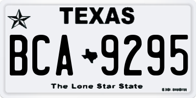TX license plate BCA9295