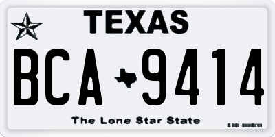 TX license plate BCA9414