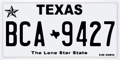 TX license plate BCA9427