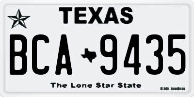 TX license plate BCA9435