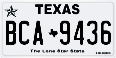 TX license plate BCA9436