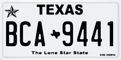 TX license plate BCA9441