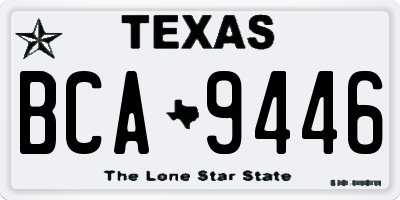 TX license plate BCA9446