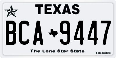TX license plate BCA9447