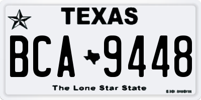 TX license plate BCA9448