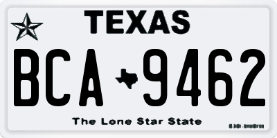 TX license plate BCA9462